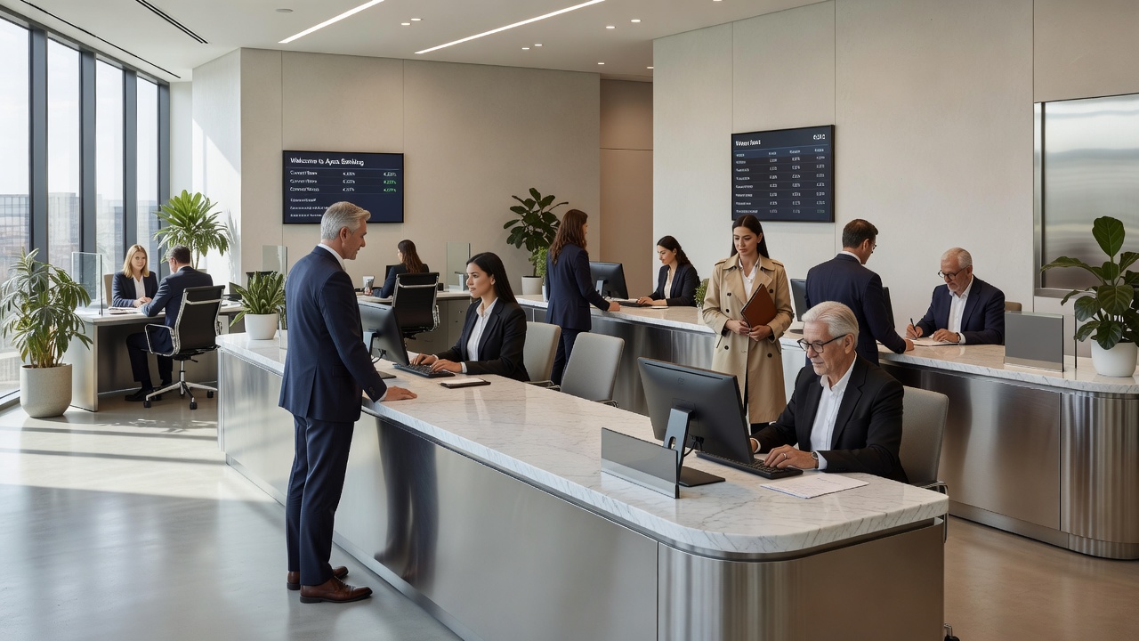 Modernes Bankfilialen-Interieur